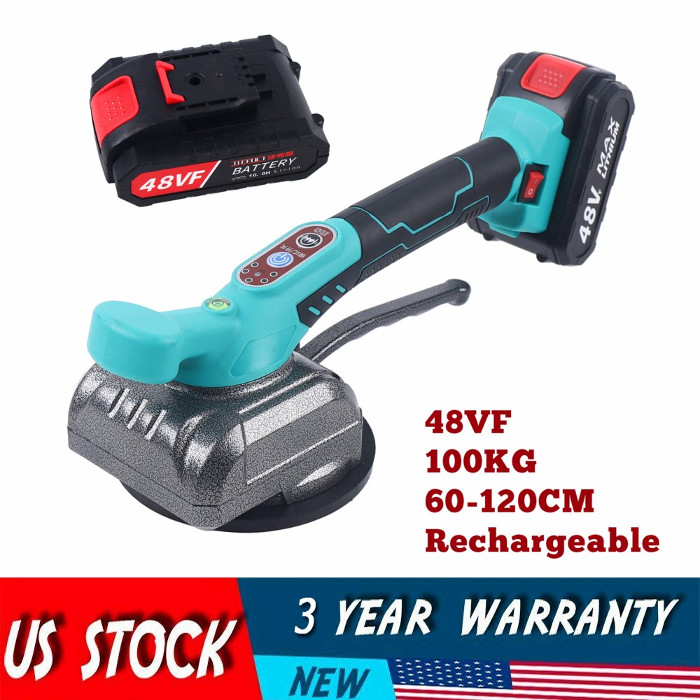 Tile Vibrator Suction Tiling Machine 5-speed Floor Laying Leveling Tool +Battery