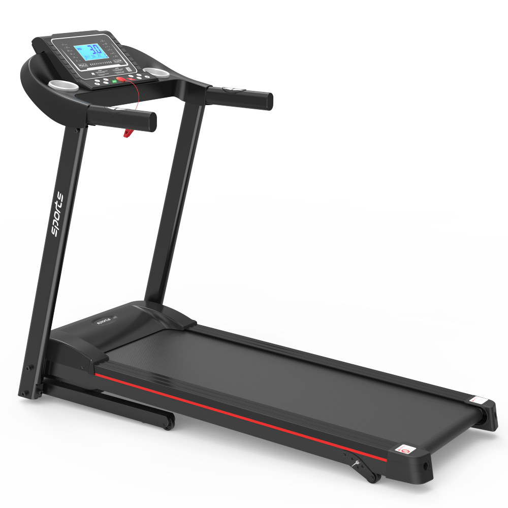 Foldable Treadmill with Incline - Electric Running Machine w/ Bluetooth & LCD