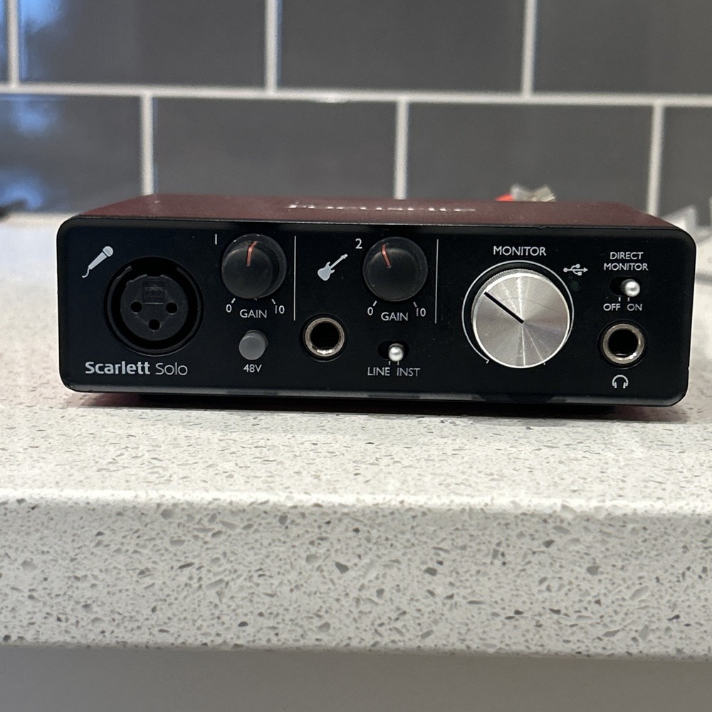 Focusrite Scarlett Solo 2nd Gen USB Audio Interface With Interface USB Cable