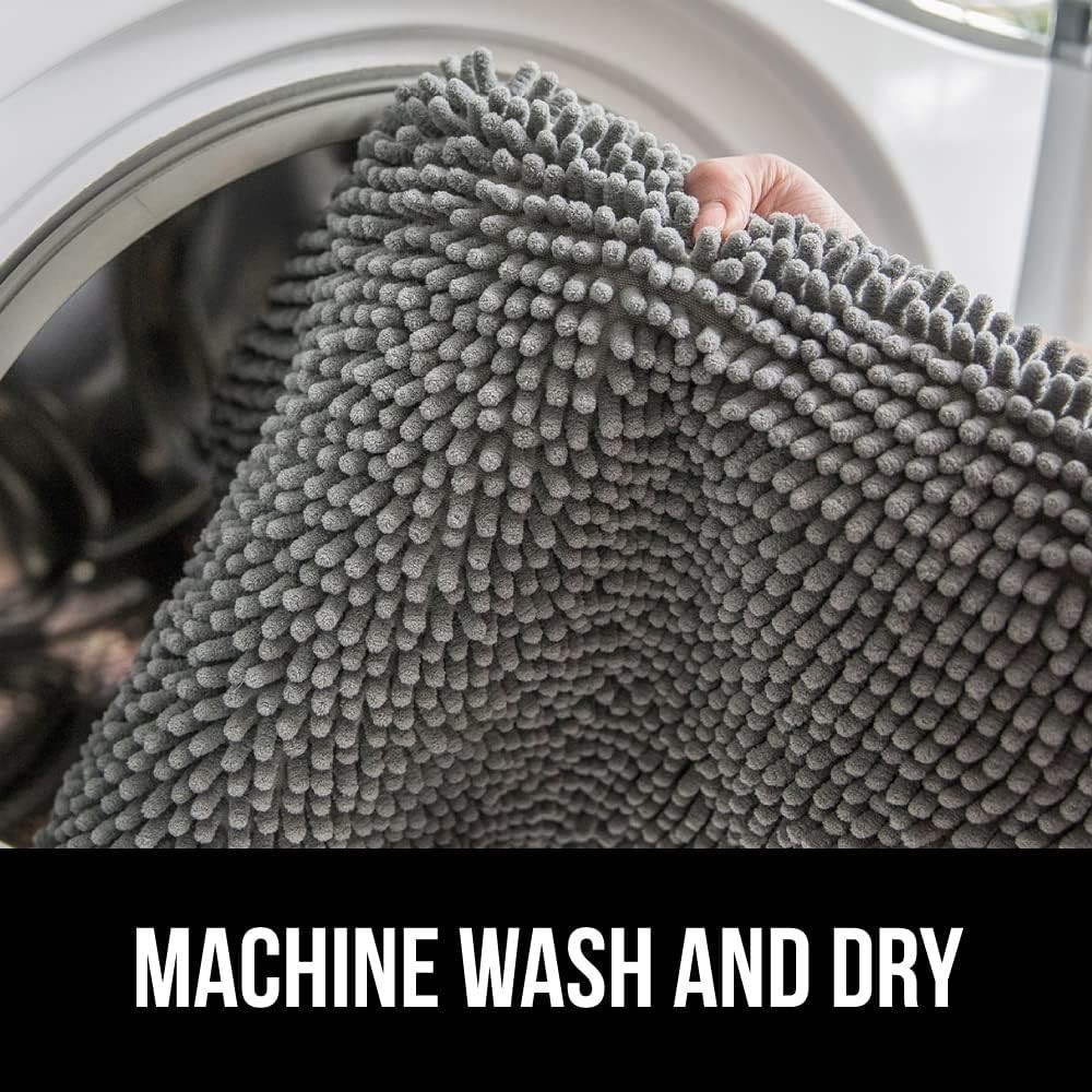 Bath Rug Mat, Thick Soft Absorbent Chenille, Quick Dry Microfiber Mats, Rubbe...