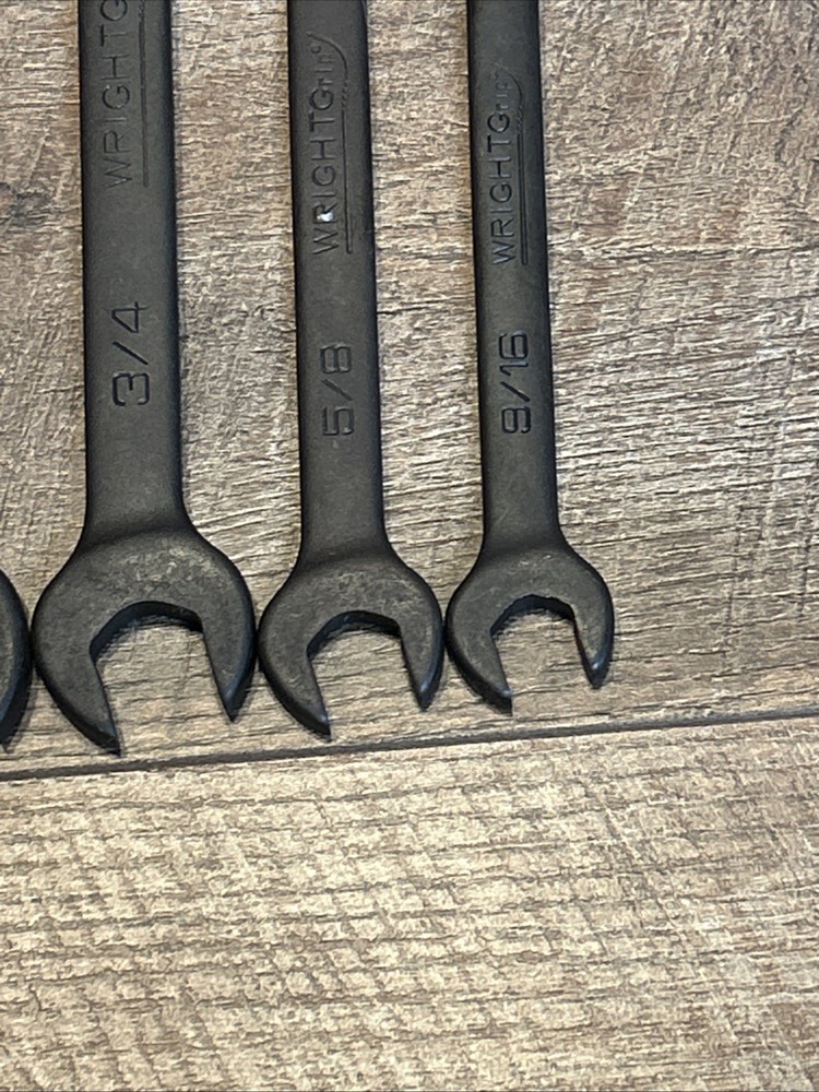 Wright Tools Wright Grip Combination Wrench Set-Black Finish-New Old Stock