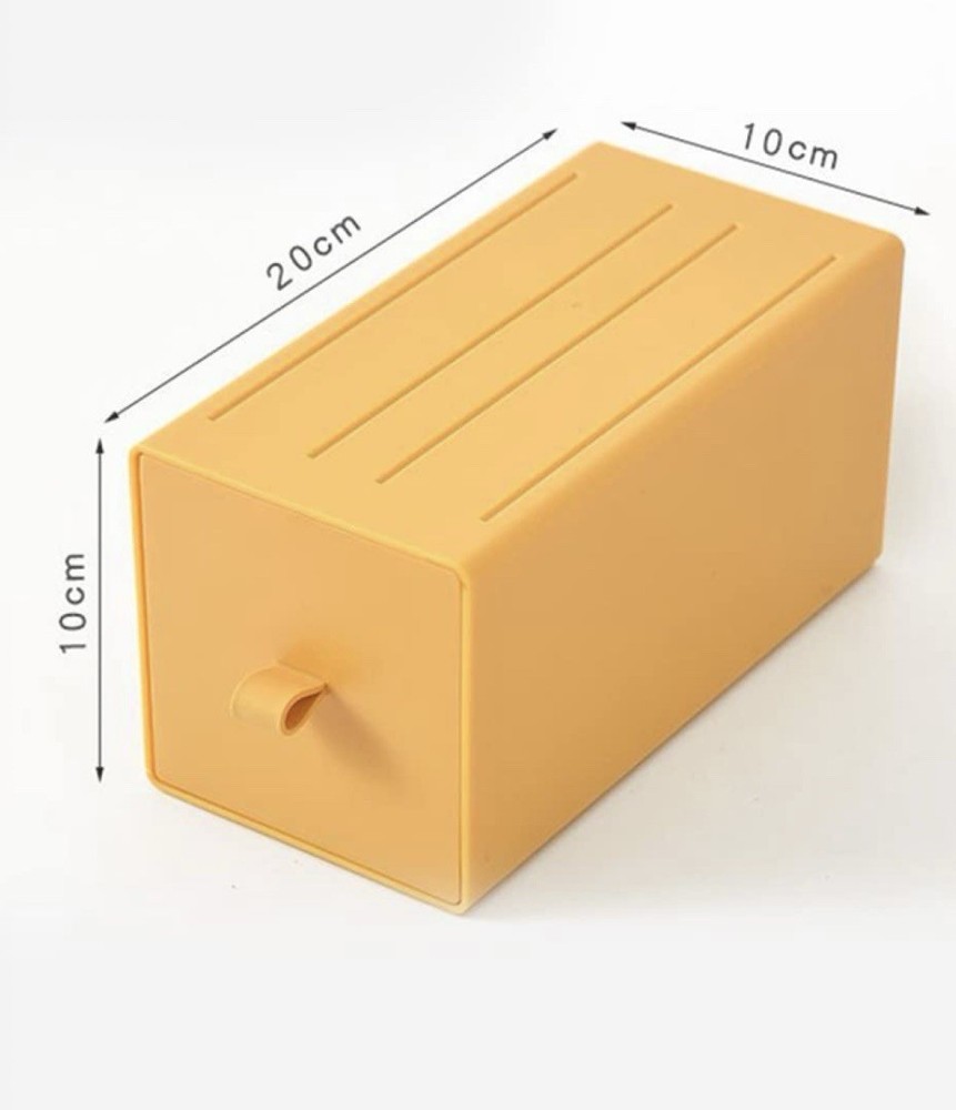 Desktop Drawer Stackable Storage Case Yellow (T-30)