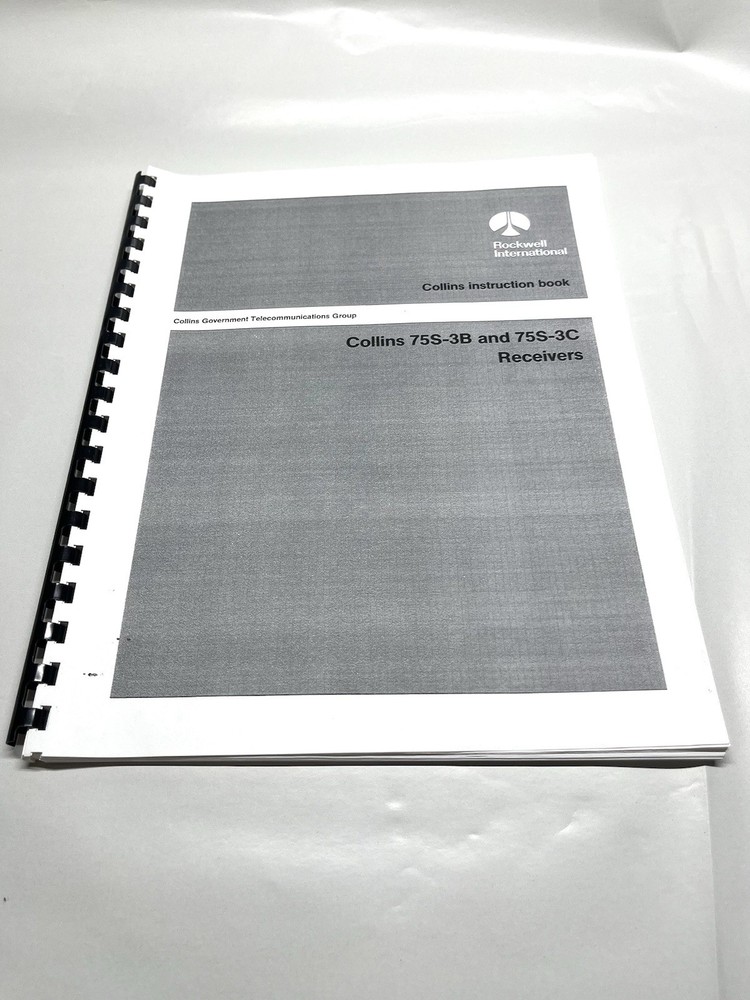 Collins 75S-3B and 75S-3C Instruction Book Manual