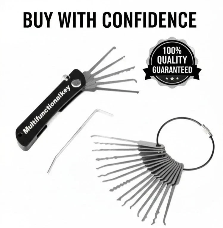 21pcs Stainless Steel Key Practice Set – Professional Door Unlocking Tools