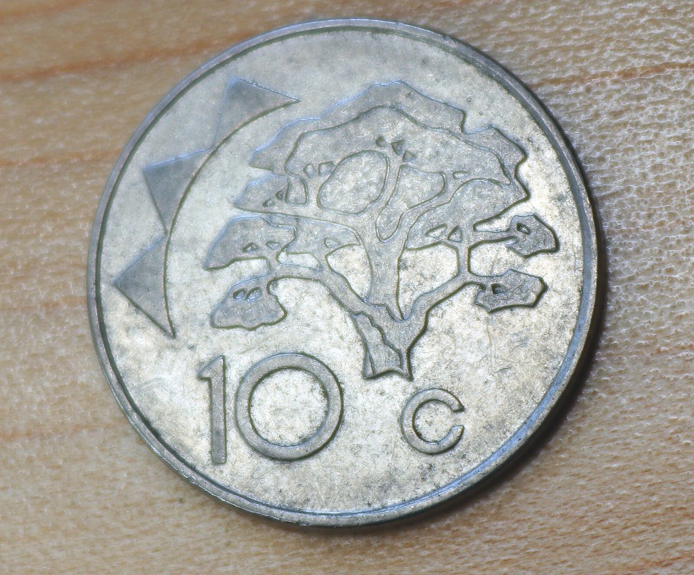 1998 Namibia 10 Cents Camelthorn Tree