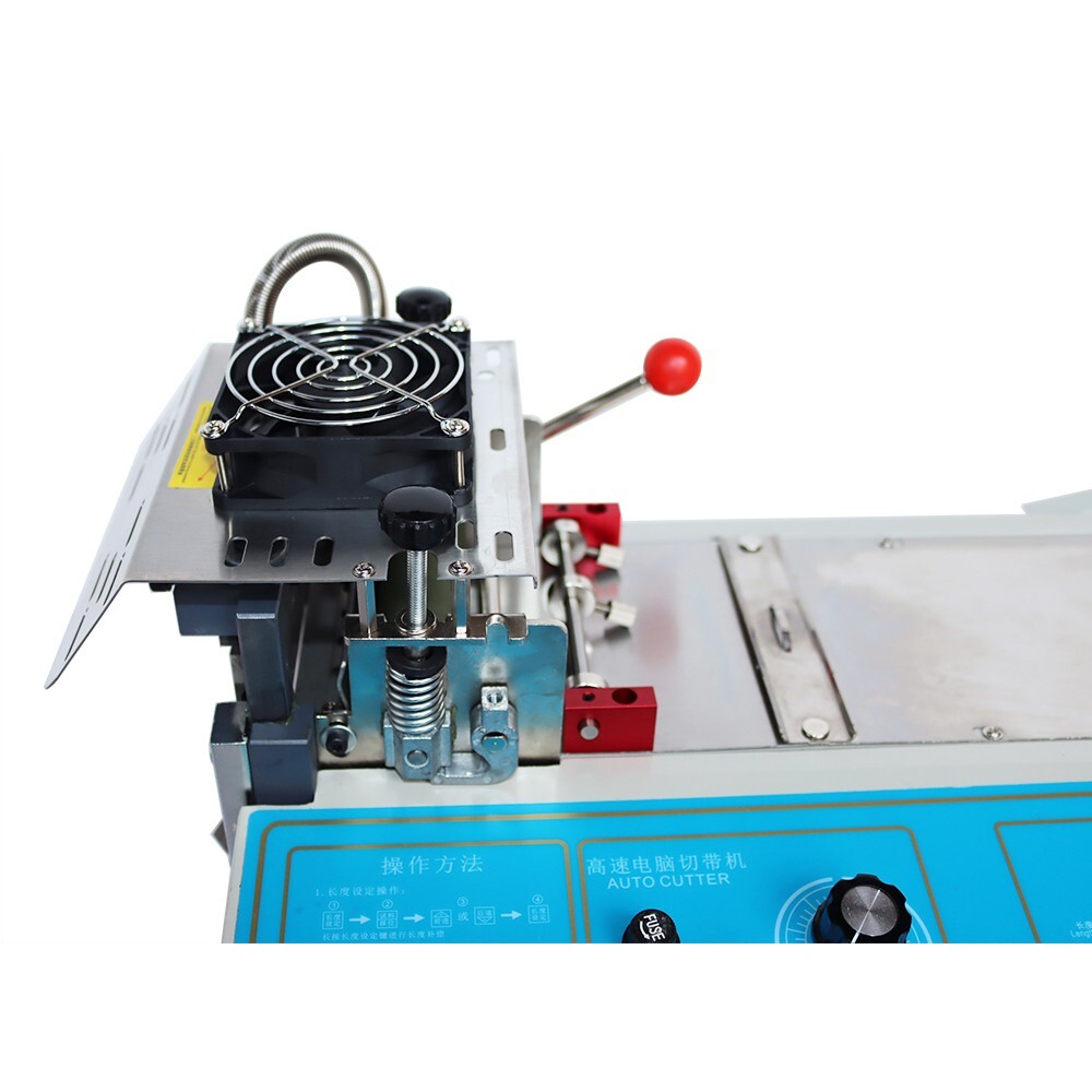 220V Hot Cold Automatic Belt Tape Cutting Machine Textile Cutter Digital Display