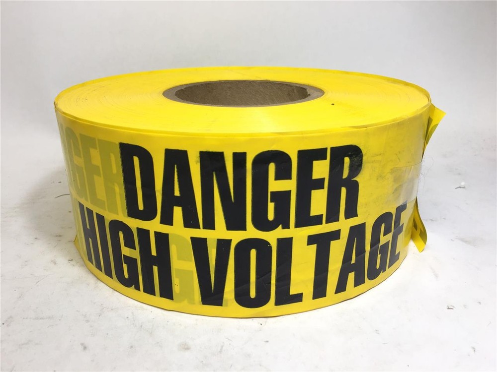 Danger High Voltage Yellow Tape Roll 3lbs. 14.8oz.