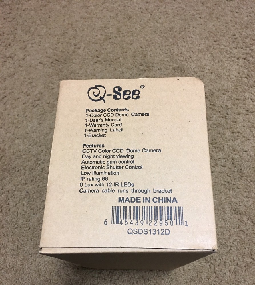 Q SEE Digital Color CCD Camera Model QSDS1312D Security Camera