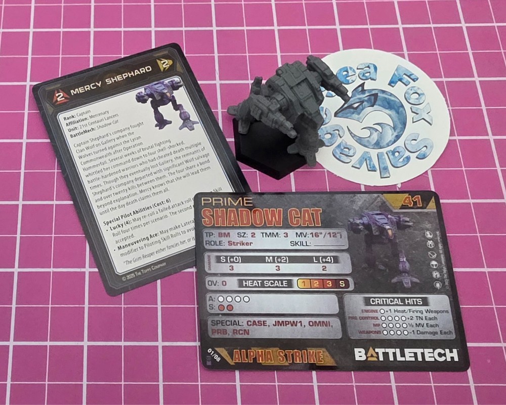 BattleTech SHADOW CAT Mech -- 21st CENTAURI LANCERS COMMAND LANCE - Exclusive!