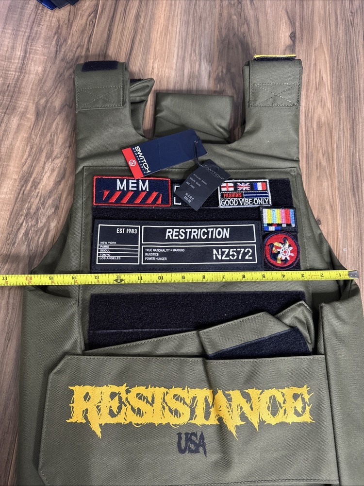 Switch Remarkable Resistance Tactical Vest Olive Adjustable Free Size (SS0806)