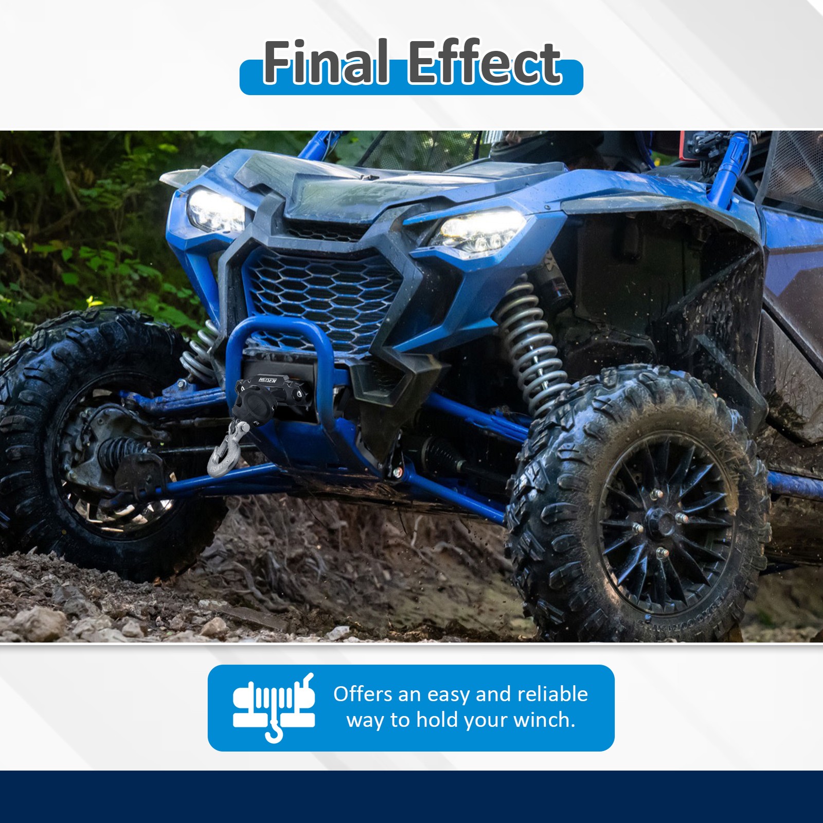 UTV 12V 4500LB Winch Mount Kit No Drill For Honda Talon 1000X 1000R-4 2019-2025