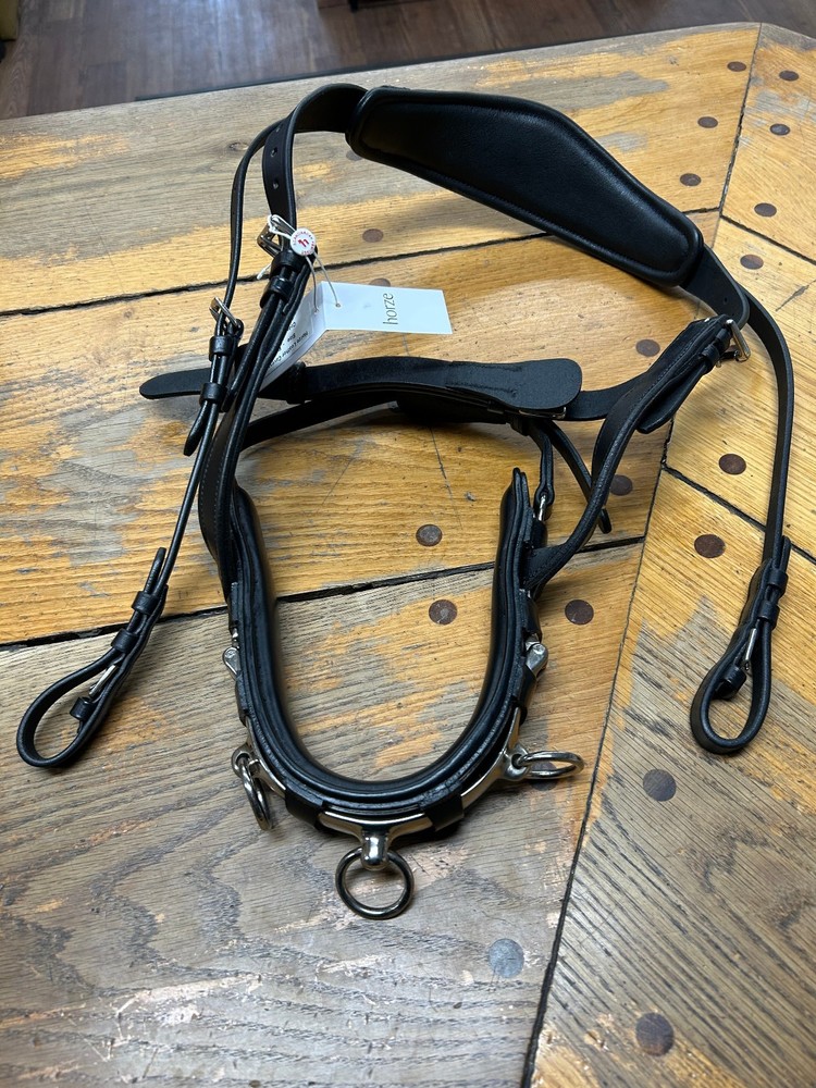 HORZE FULL SIZE LEATHER LUNGING CAVESSON