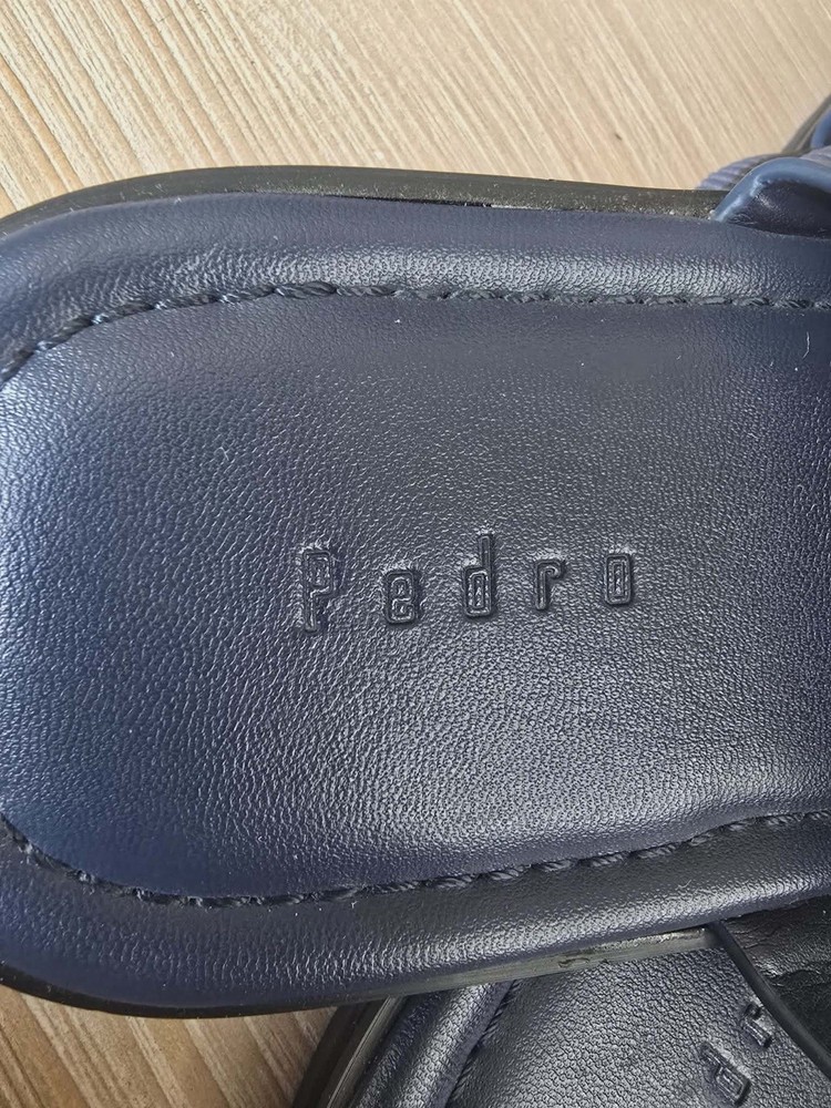Pedro triple strap blue sandals sz 9
