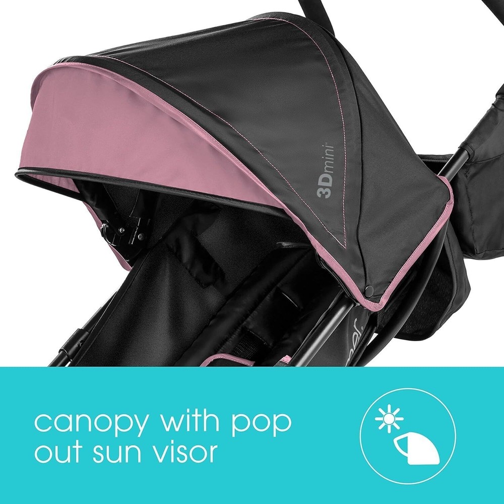 3Dmini Portable Stroller Lightweight Stroller w/Multi-Position Recline Durable