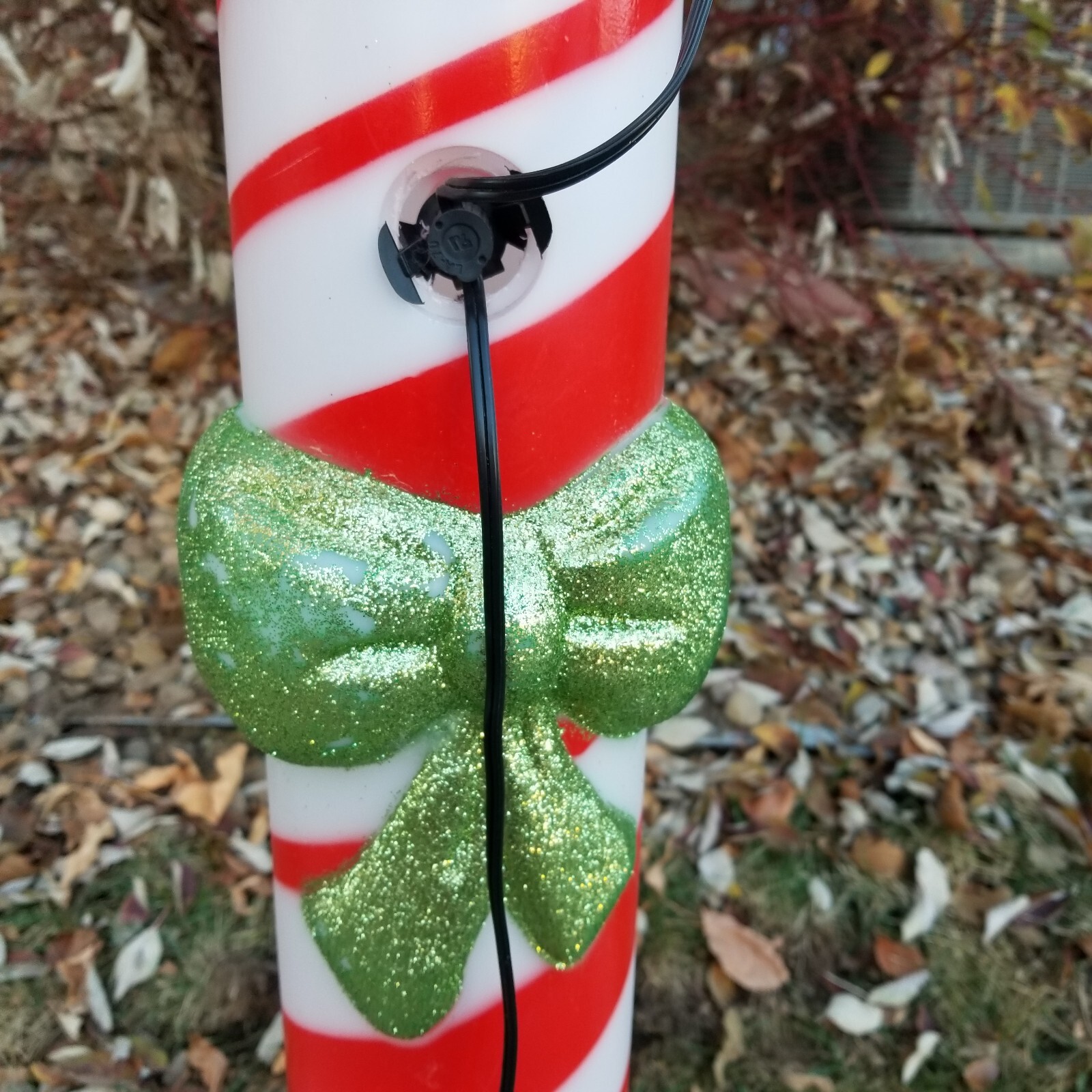 42" Light Up Lighted Gemmy candy cane blow mold Christmas decor Vtg Peppermint