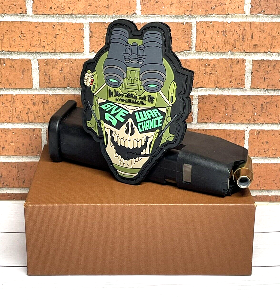 Tactical Morale Patch - PVC Military Skull Patch - Army Skull Gun Patch