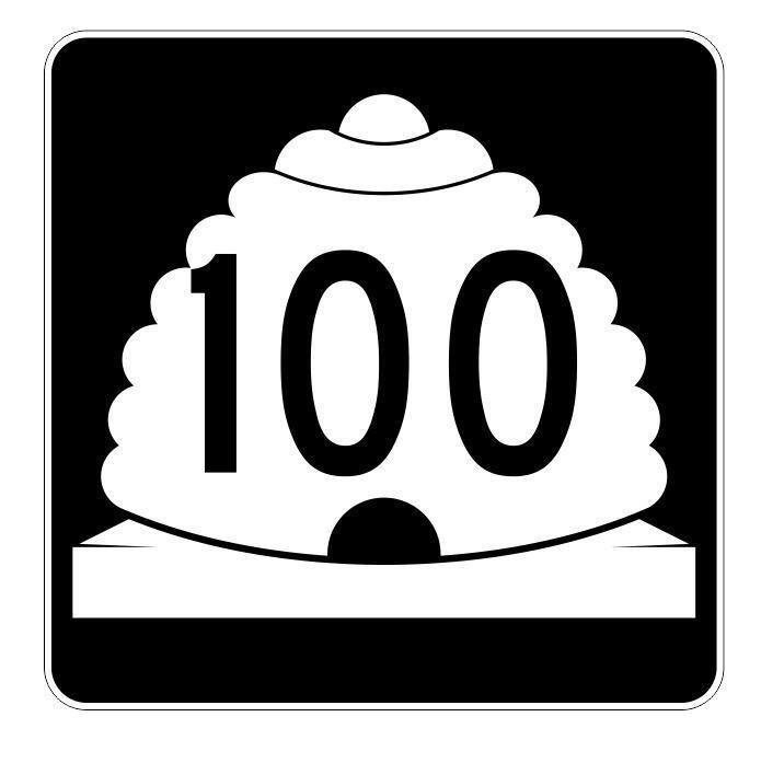 Utah State Highway 100 Sticker Decal