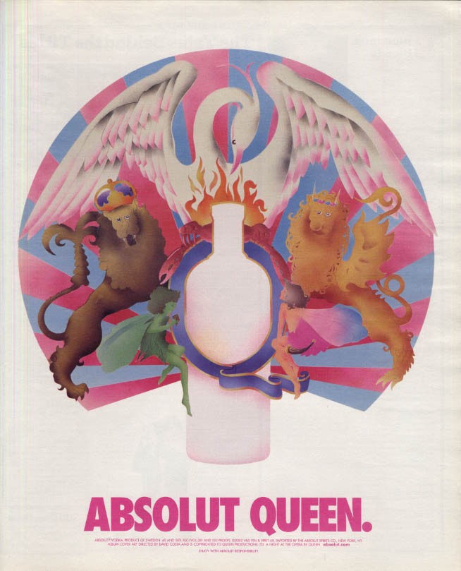 Absolut Queen. Absolut Vodka ad 2003 RS