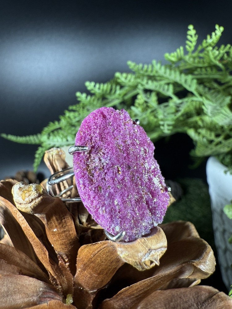 Ruby Ring Jewelry, Unique handmade crystal ring，Adjustable Ring，925 Silver