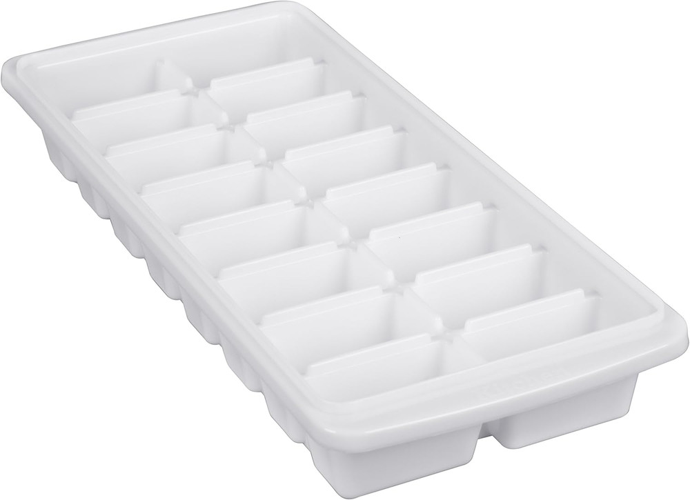 4 Pack 64 Slots White Stackable Ice Cube Tray for Freezer - Easy Release Icecube