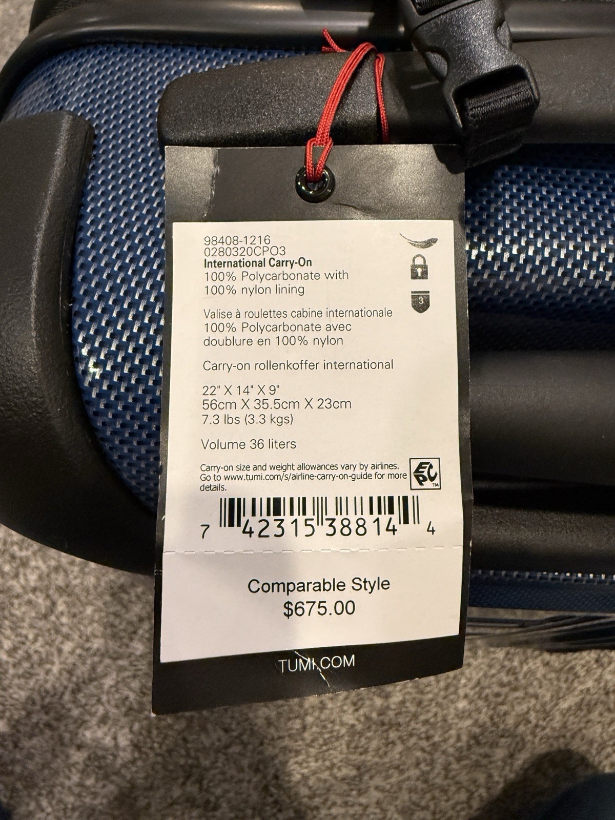 Tumi Fremont THORNHILL Backpack & 22” Vaporr international 22” Carry On Combo