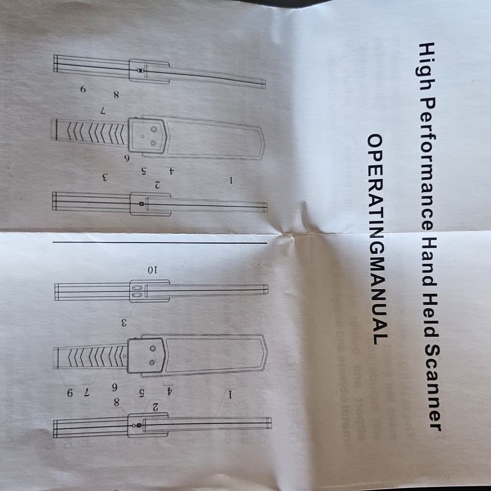 Handheld Metal Detector Wand Security Scanner High Sensitivity Compact