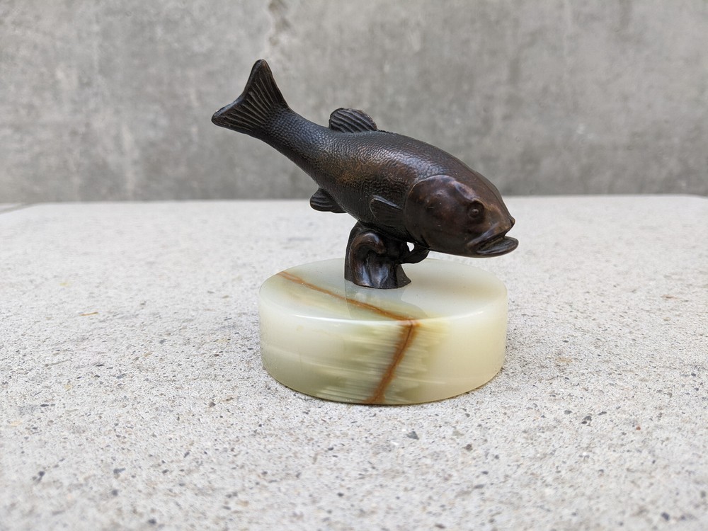 Solid Bronze Sculpture mounted on Onyx Base