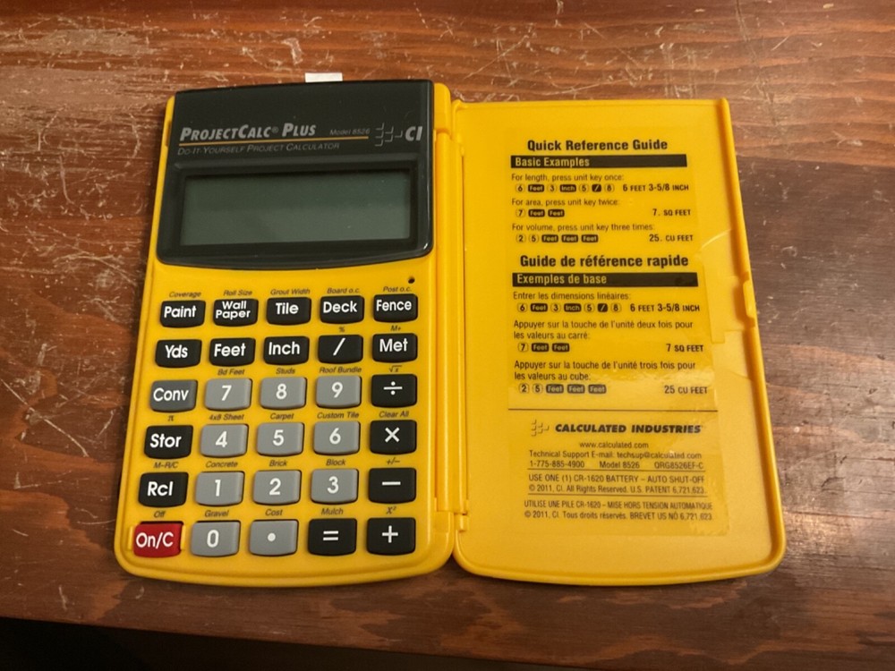 ProjectCalc Plus Calculator Model 8525 Calculated Industries Project Calculator