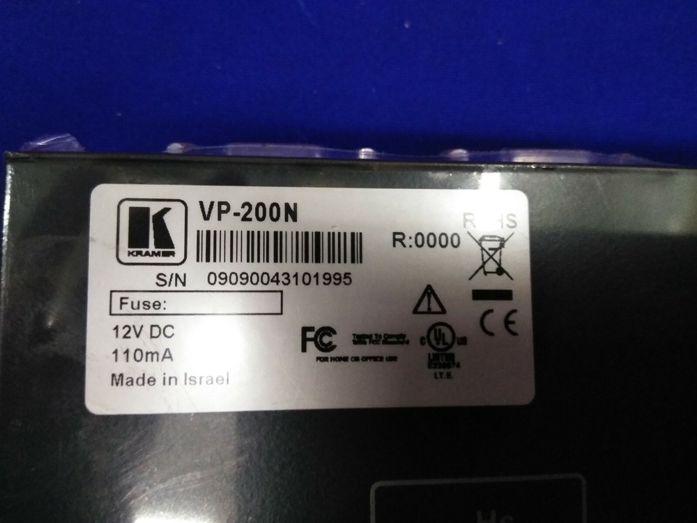 KRAMER TOOLS MODEL # VP-200 N1:2 HIGH RESOLUTION HGA DADISTRIBUTION AMPLIFIER 12