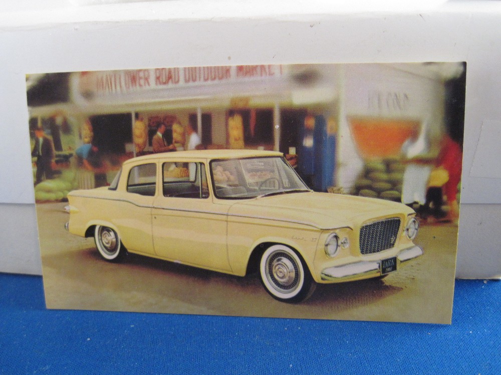 Studebaker 1961 lark 2 dr   mint postcard  ***
