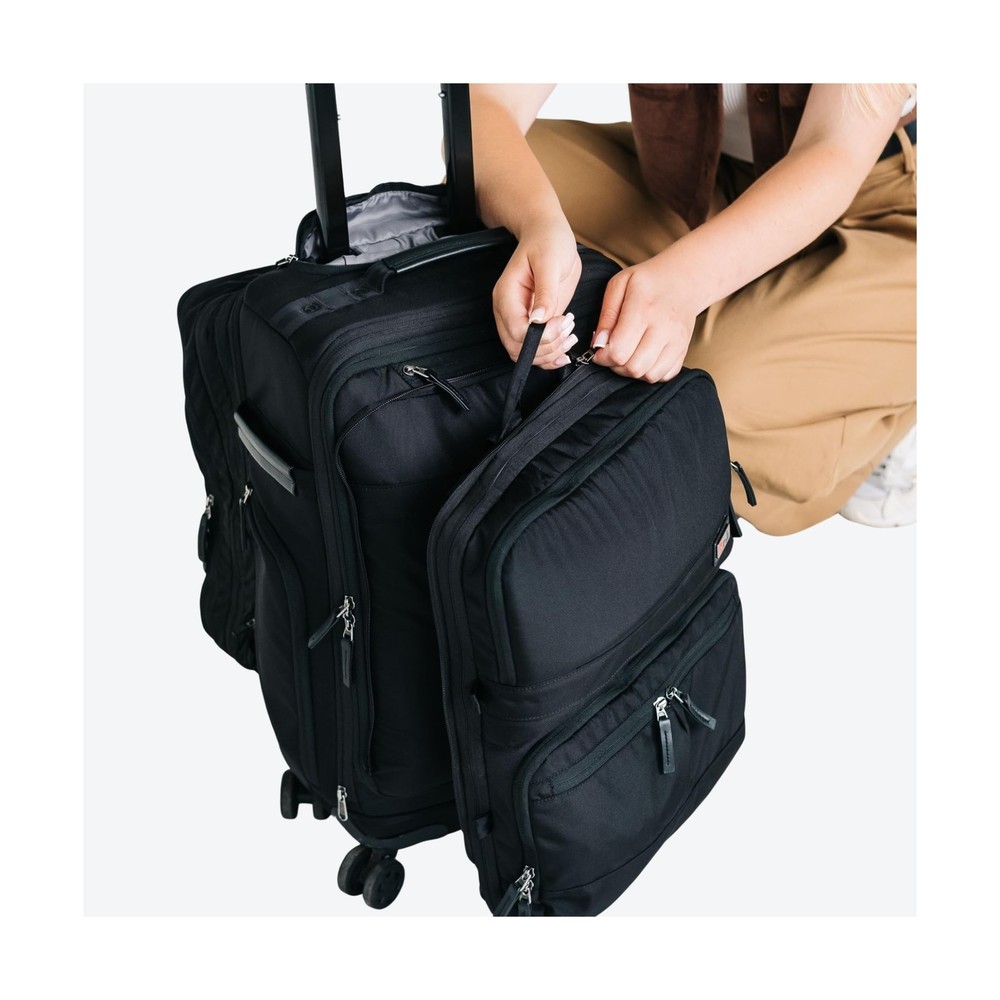 Trilogy Modular System I Modular 4-wheel spinner carry-on, with two zip-off b...