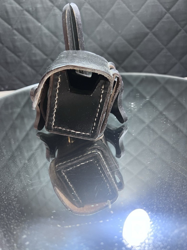 Muzzleloader Cap Or Ball Belt Pouch Black Leather Owb