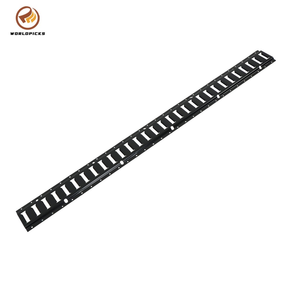 Black 35 Pack Multi-Size E Track Rail Kit, 5ft 8ft Rails With Straps Hardware