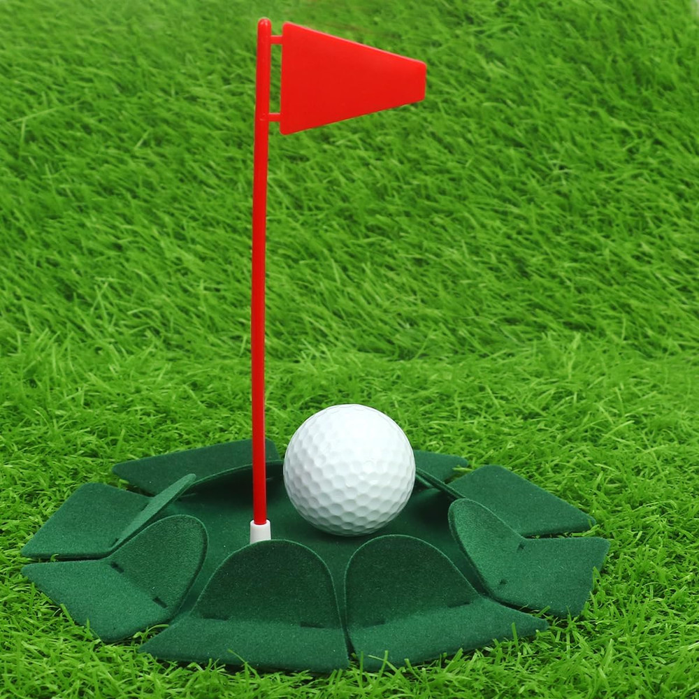 HOW TRUE 2 PCS All-Direction Golf Putting Cup Golf Practice Hole Cup Surface Flo
