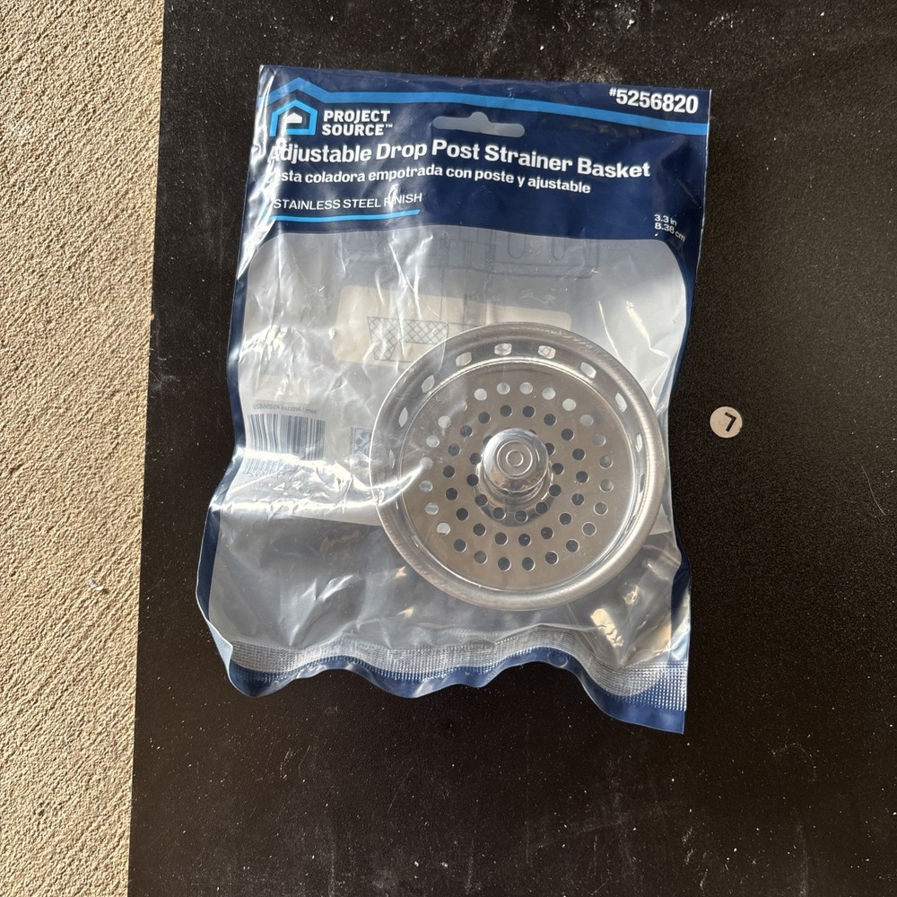 Adjustable Drop Post Strainer Basket Kitchen Sink 3.3”