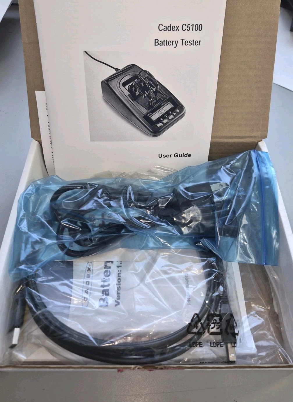 CADEX C5100 BATTERY TESTER 1501 C51AA01976 Bundle Package **OPEN BOX**