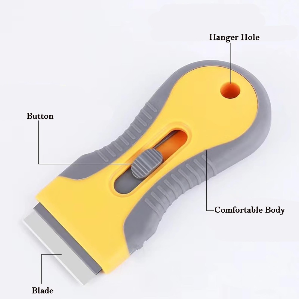 Razor Blade Scraper, Scraper Tool with 2 Pack Scrapers 20PCS Plastic Blades a...