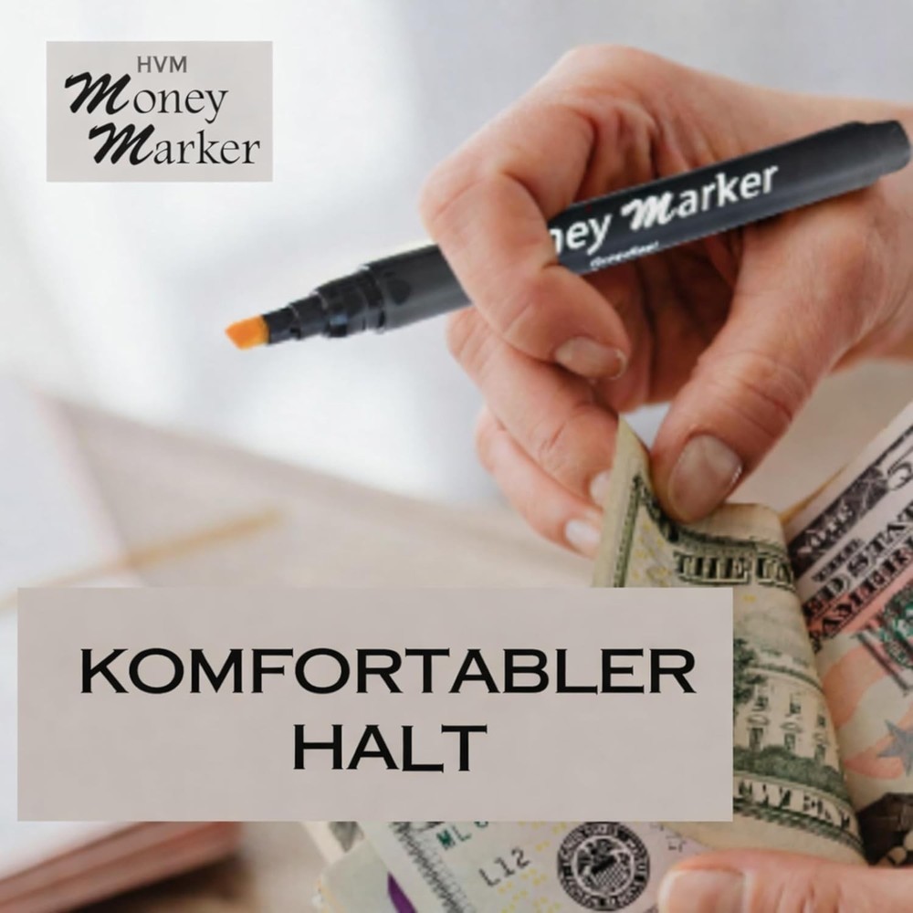 Effortless Bill Verification: 18 Counterfeit Money Markers with Chisel Tips