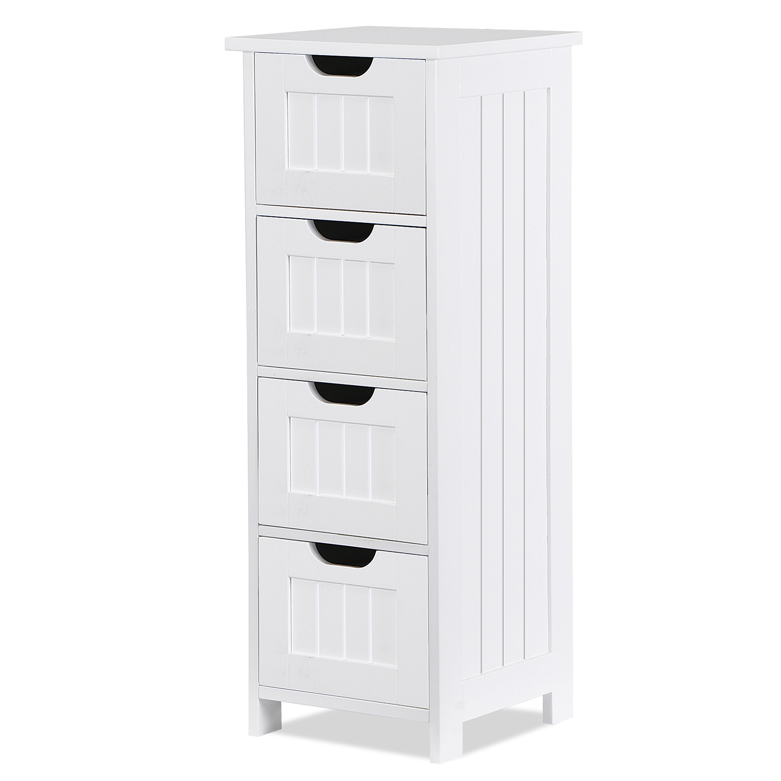 4 Colors Freestanding Small Bathroom Cabinet Side Storage Organizer w/4 Drawers