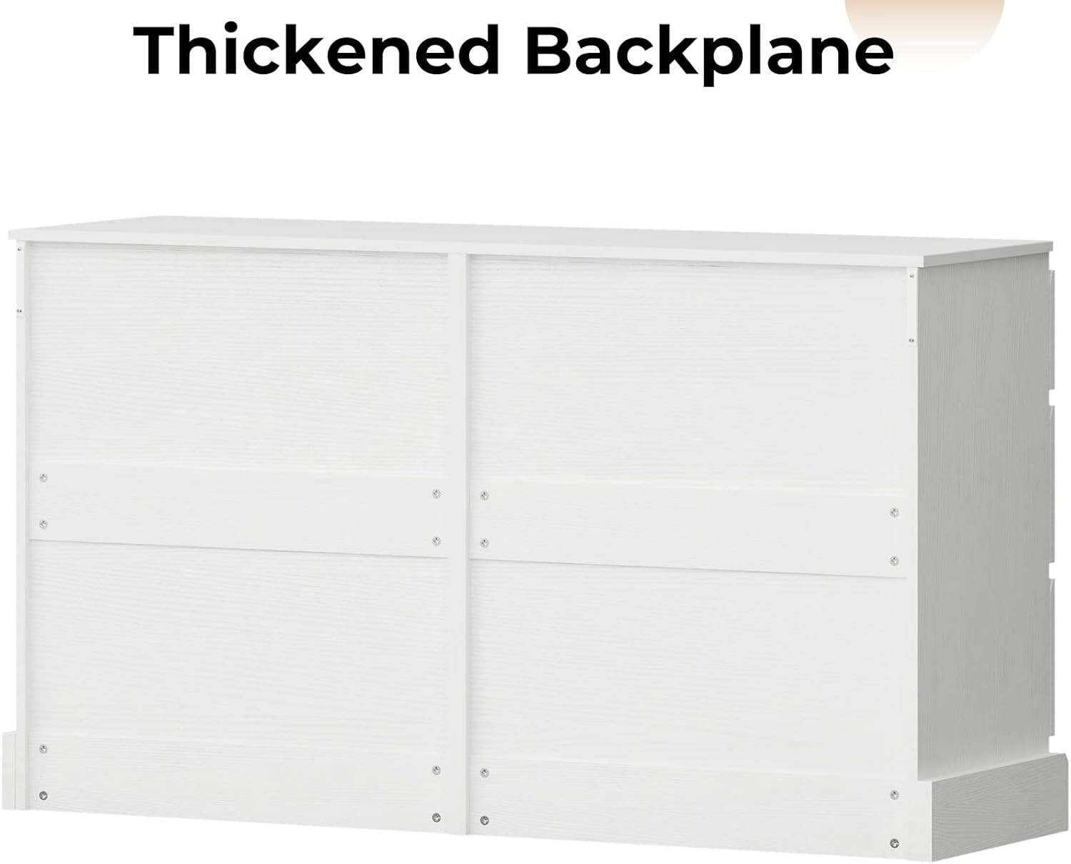 6 Drawer Double Dresser for Bedroom Chest of 6 Drawers Clothing Storage Cabinet