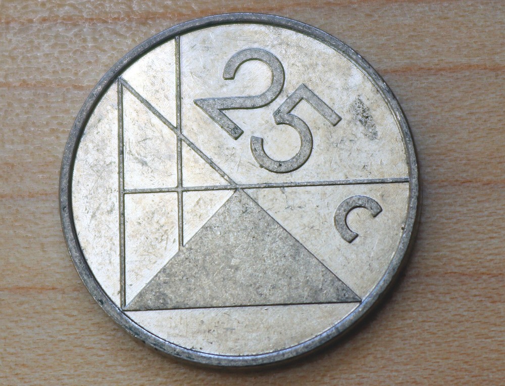 1996 Aruba 25 Cents