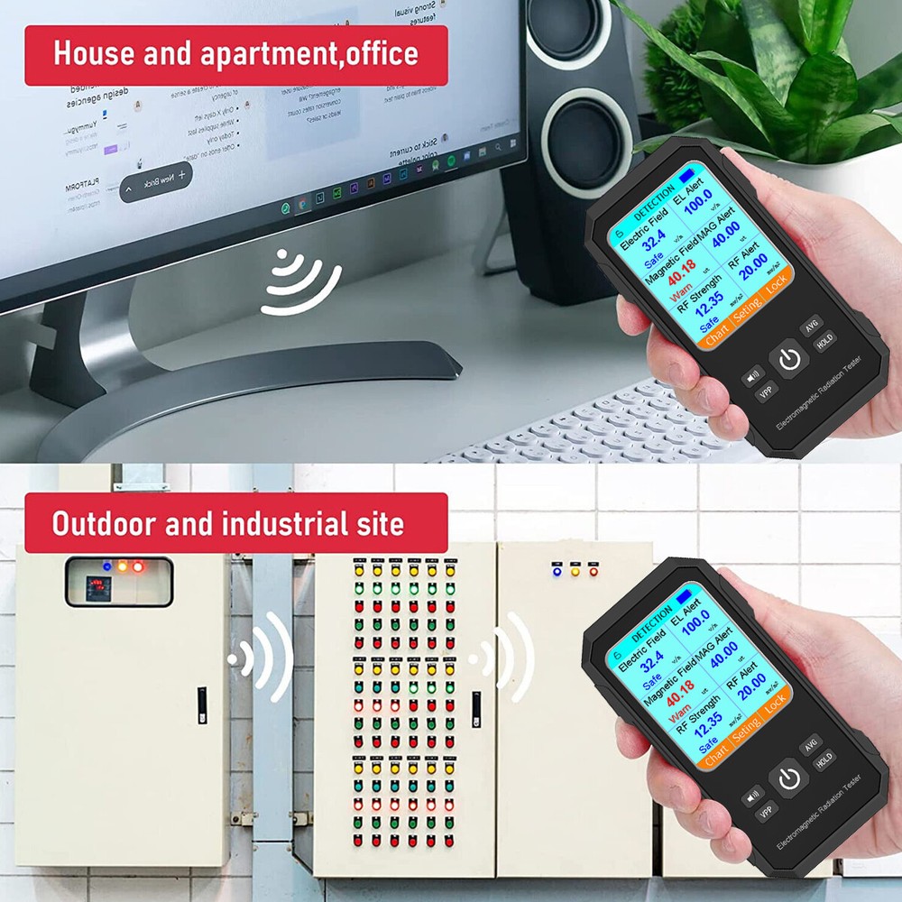 Electromagnetic Field Tester Digital Sensor Reader EMF Meter Radiation Detector