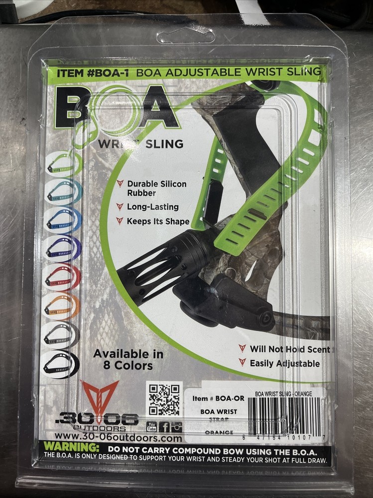 .30-06 Outdoors BOA Compound Wrist Sling, Orange, Adjustable