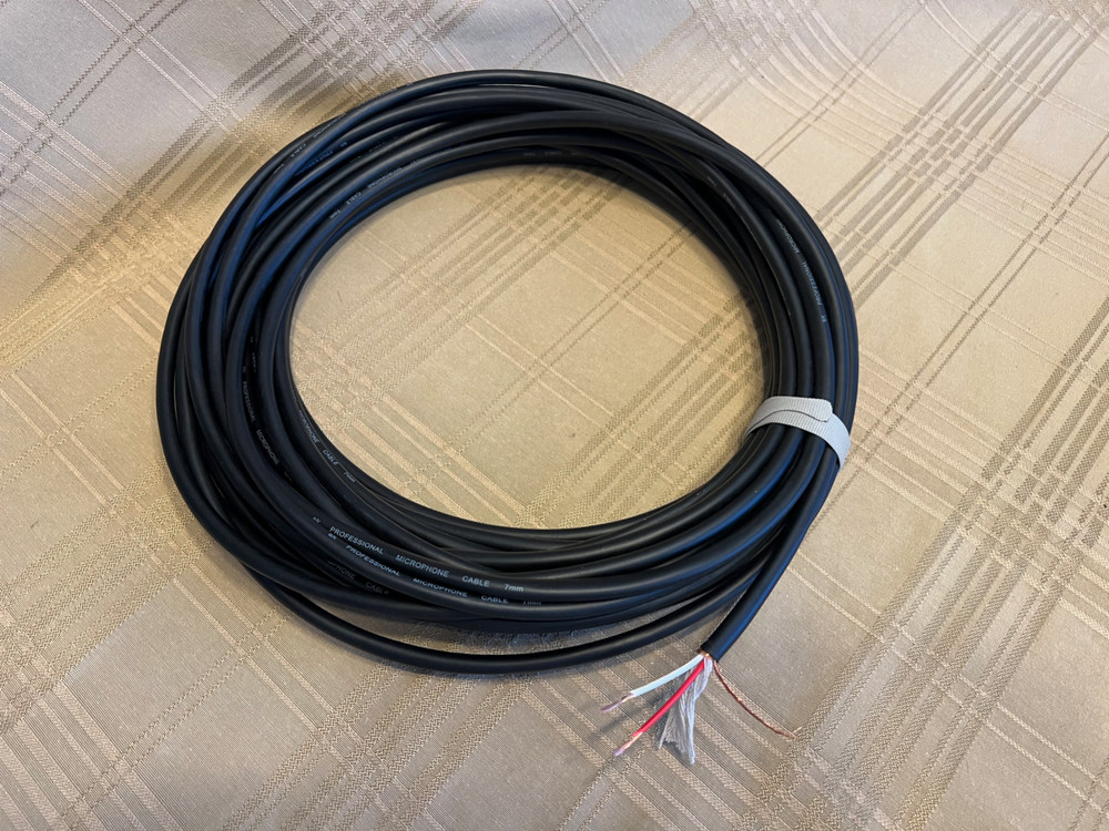 PROFESSIONAL MICROPHONE AUDIO CABLE BLACK - 50ft BULK