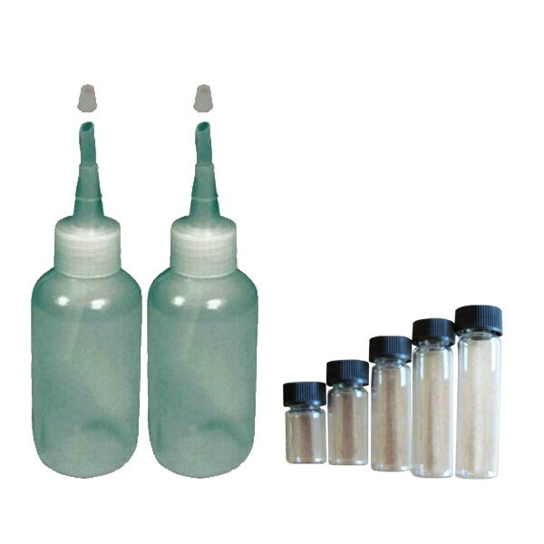 2 Pack of Gold Pan Panning Sniffer Snuffer Bottle, Glass Vials & More