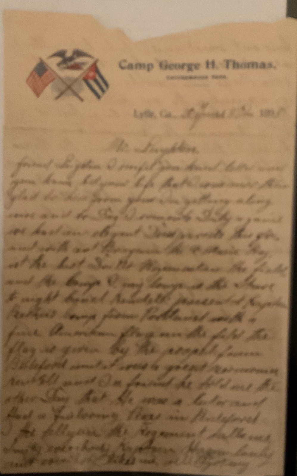 1898 Soldier Letters From Spanish-American War- Chickamauga , Georgia (3)