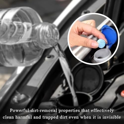 100 PCS Car Windshield Washer Tablets, Auto Glass Wiper Solid Cleaning