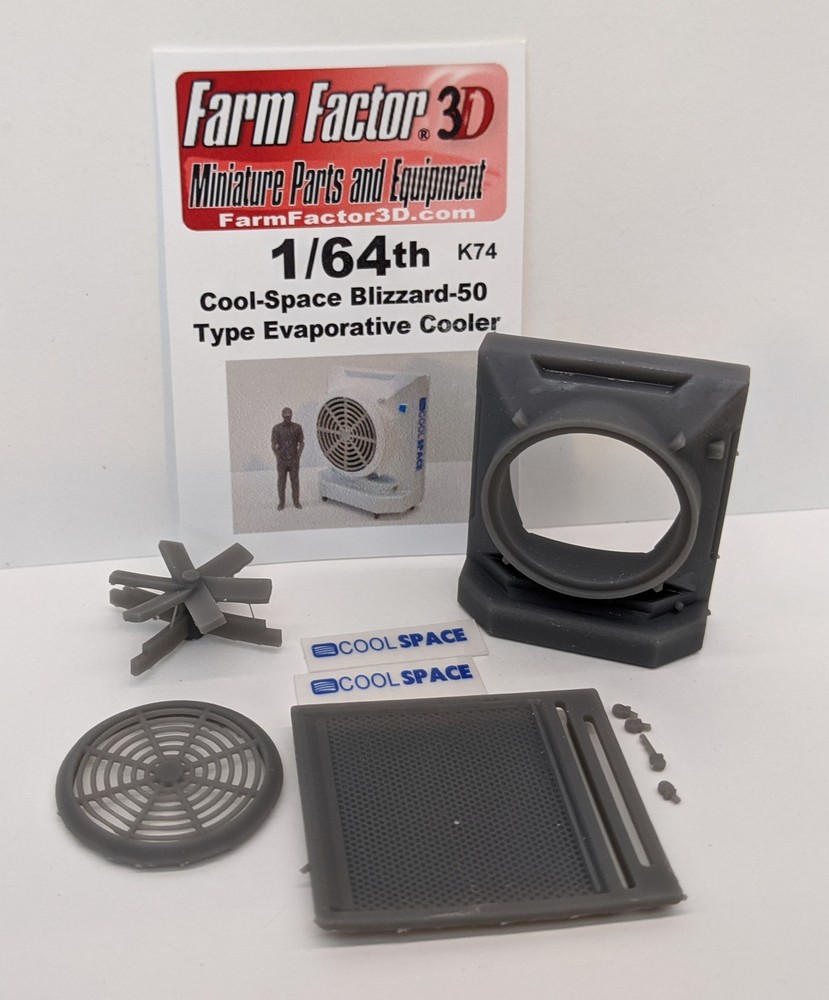 1/64 3D Printed Cool-Space Blizzard-50 Type Evaporative Cooler Kit