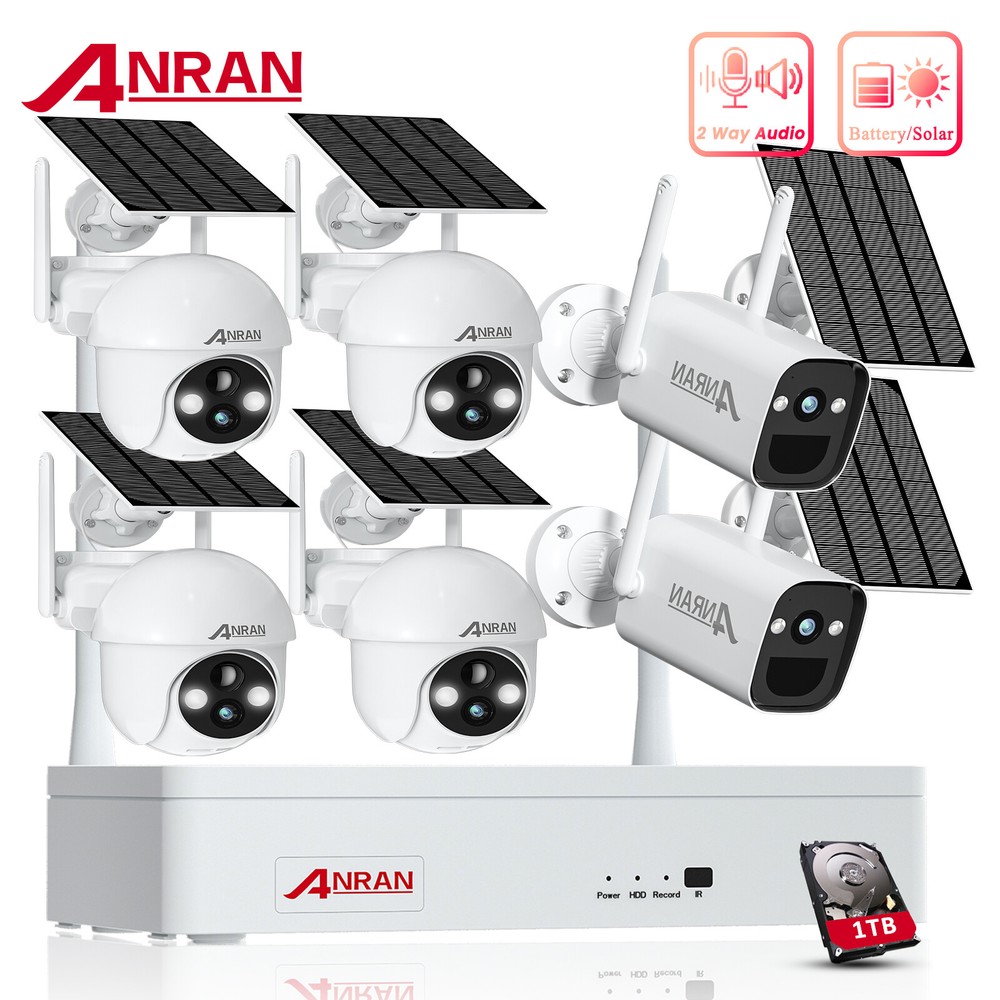 Outdoor Wireless Security Camera System Solar Battery Powered WIFI Audio Camera