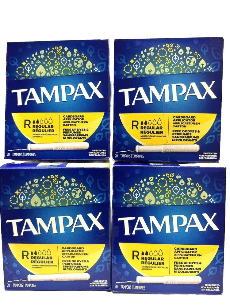tampax regular unscented 80 total tampons